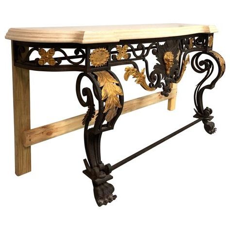 Wrought Iron And Marble Console Table With Lion Paws (with Images With Regard To Wrought Iron Console Tables (View 1 of 20)