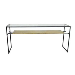 Wrought Iron Glass Console Table Kitchen Dining Furniture Bridge Interiors Throughout Glass Console Tables (Gallery 19 of 20)