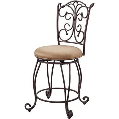Wrought Iron Vanity Stools – Webuycheaper For Cream And Gold Hardwood Vanity Seats (View 5 of 20)