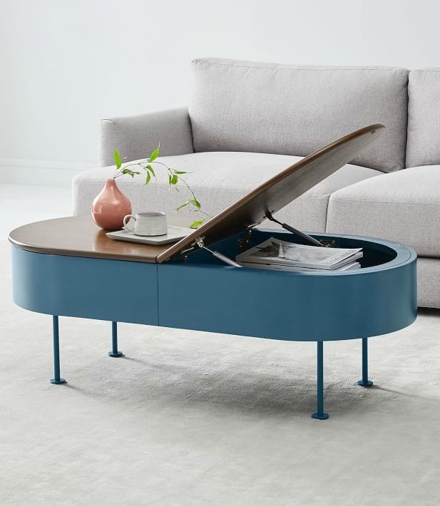 18 Stunning Coffee Tables With Built In Storage – Living In A Shoebox Pertaining To Well Known Contemporary Coffee Tables With Shelf (View 3 of 20)