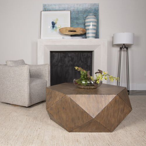 Best And Newest Geometric Block Solid Coffee Tables With Faceted Large Round Light Wood Coffee Table Modern Geometric Block Solid (View 14 of 20)