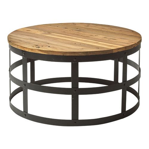 Best And Newest Round Industrial Coffee Tables Within La Verde Billie Round Industrial Style Coffee Table (View 17 of 20)