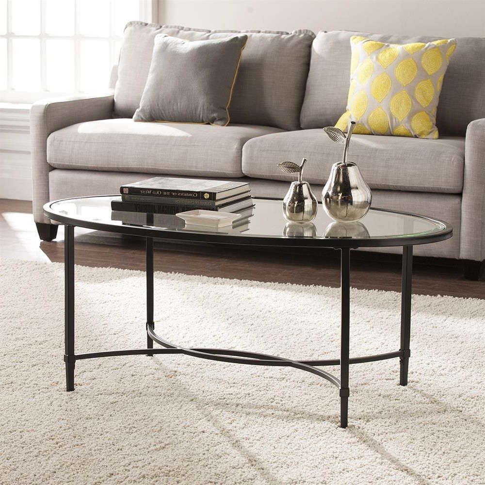 Boston Loft Furnishings Quinlan Clear Glass Modern Coffee Table In The Coffee  Tables Department At Lowes With Regard To Preferred Glass Oval Coffee Tables (View 15 of 20)
