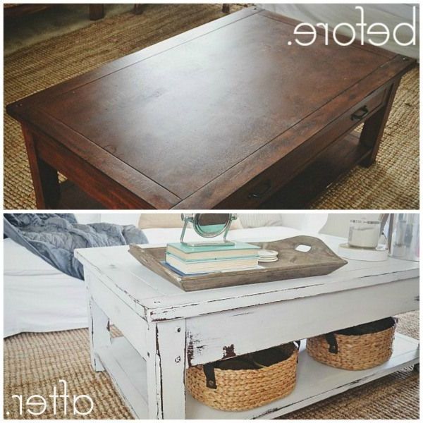 Coffee Table Makeover, Painted Coffee  Tables, Kitchen Table Makeover Pertaining To Famous Paint Finish Coffee Tables (View 4 of 20)