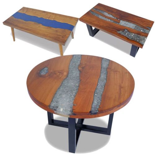 Coffee Table Teak Resin Handmade Paint Finish Side Stand End Couch Sofa  Table Us (View 9 of 20)