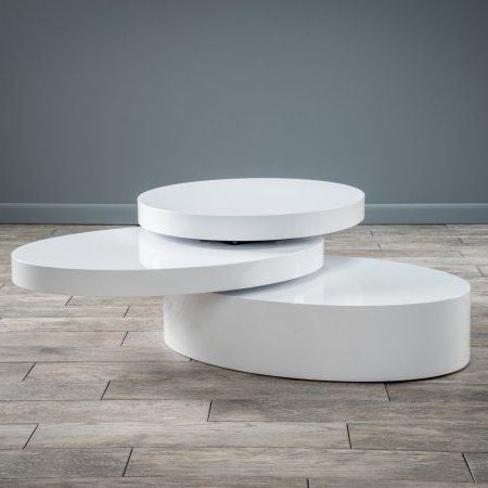 Coffee Table  White, Oval Coffee Tables, Coffee Table (View 1 of 20)
