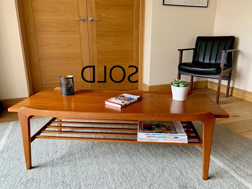 Current Reclaimed Vintage Coffee Tables In X Original Mid Century Coffee Table In Teak – Antique, Vintage And Retro  Furniture (View 12 of 20)