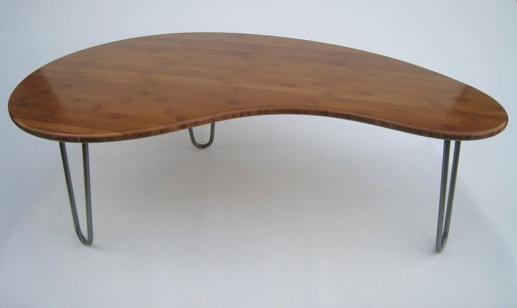 Custom Kidney Bean Coffee Table – Caramelized – Mid Century Modern – Eames  … (View 10 of 20)