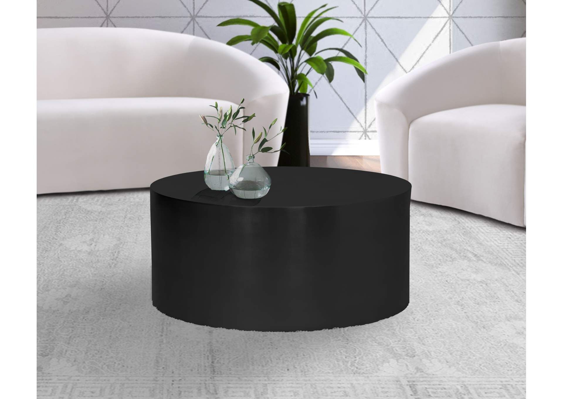 Cylinder Matte Black Coffee Table Harlem Furniture Within Current Matte Coffee Tables (View 12 of 20)