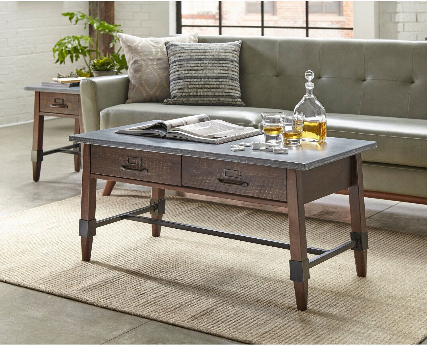 Ebay Pertaining To 2020 Industrial Faux Wood Coffee Tables (View 12 of 20)