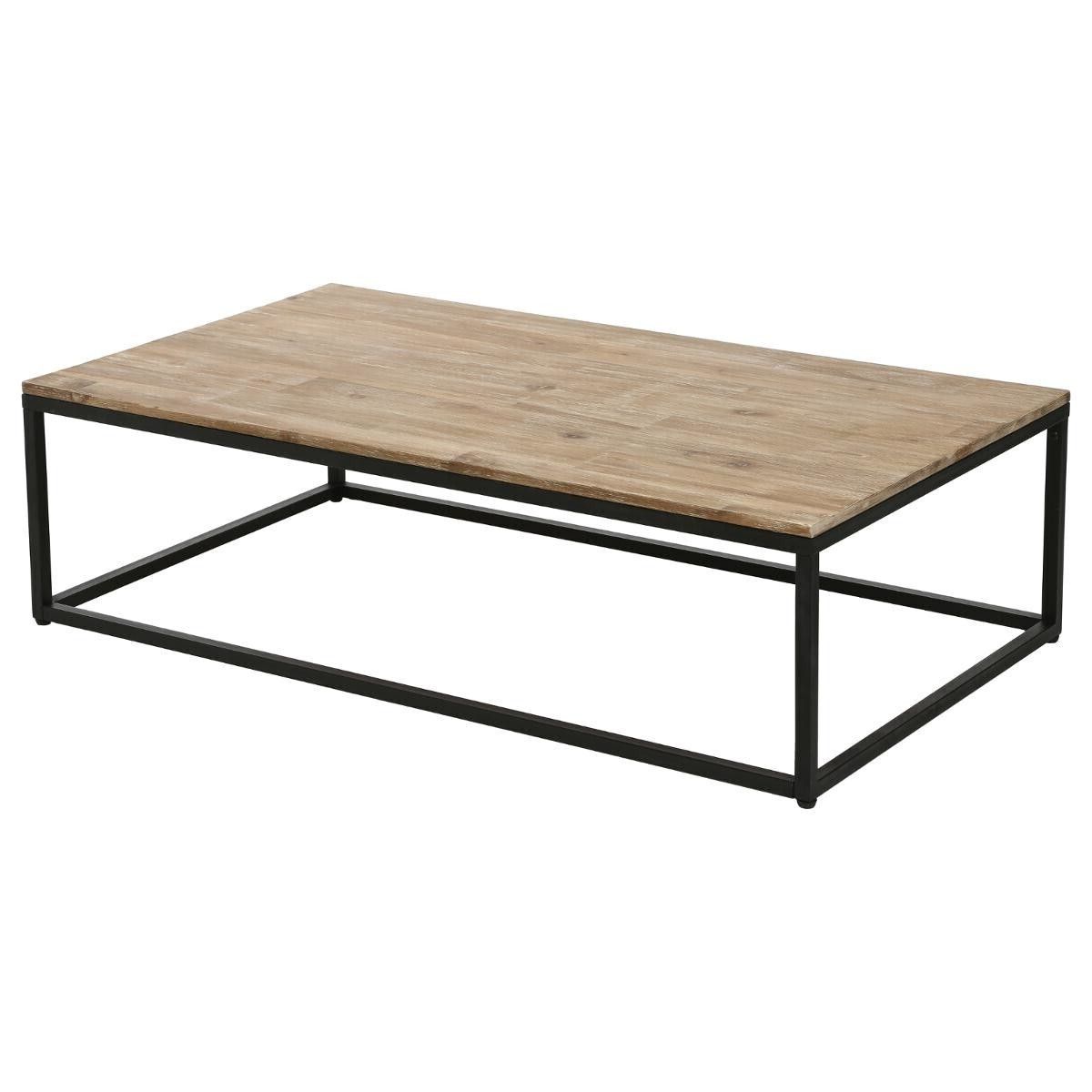 Edena Coffee Table, Metal & Acacia Wood – Atmosphera, Cr Regarding Fashionable Acacia Wood Coffee Tables (View 1 of 20)