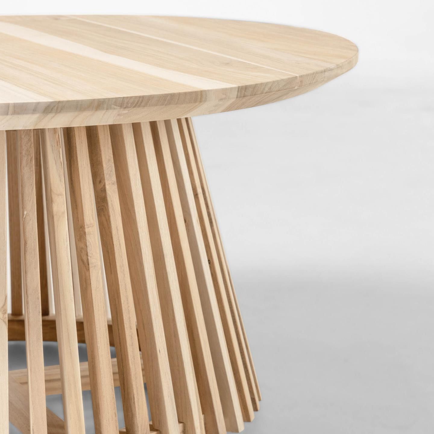 Esa Teak Wood Ø 80 Cm Coffee Table For 2019 Solid Teak Wood Coffee Tables (View 3 of 20)