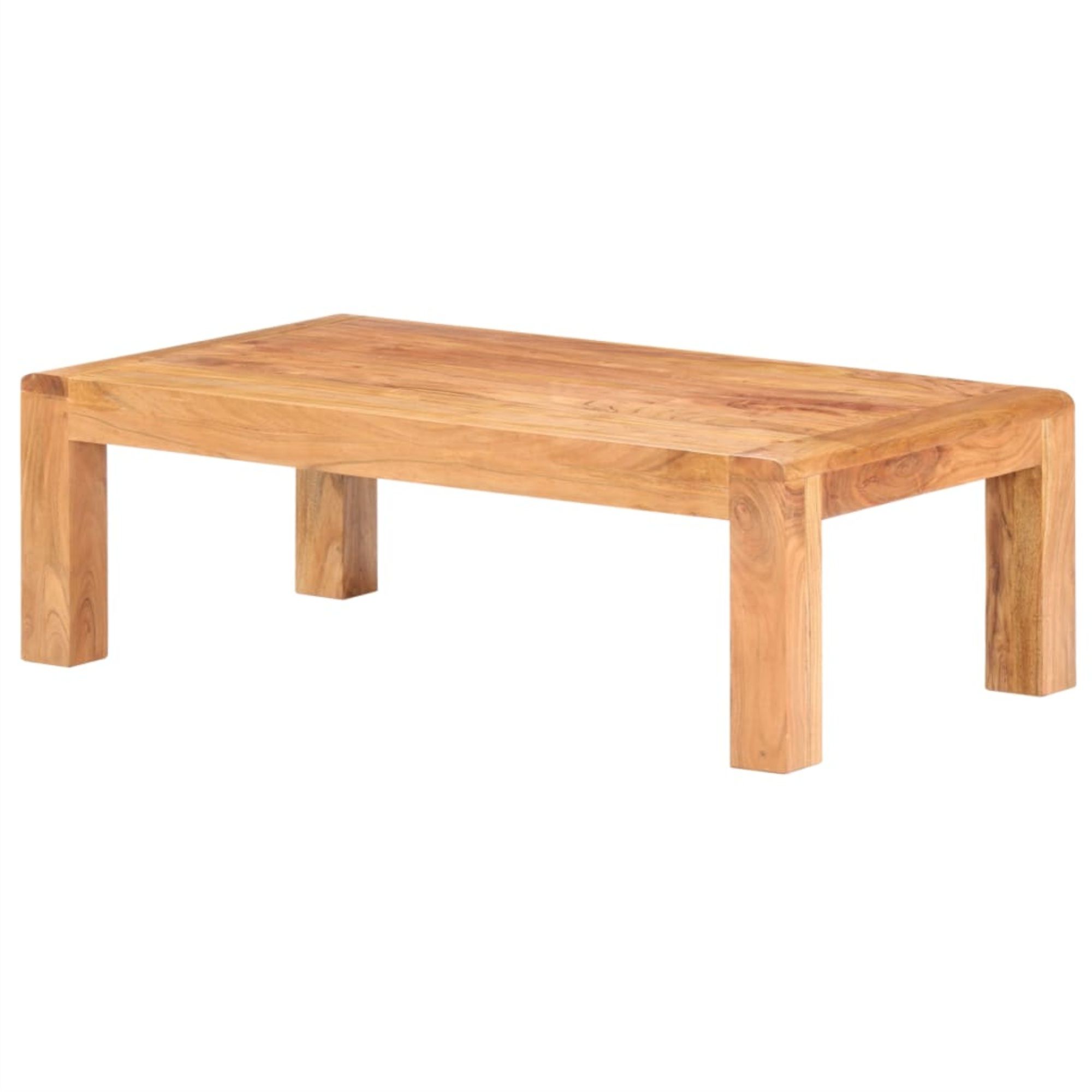 Famous Solid Acacia Wood Coffee Tables Pertaining To Vidaxl Coffee Table 43.3"x23.6"x (View 11 of 20)