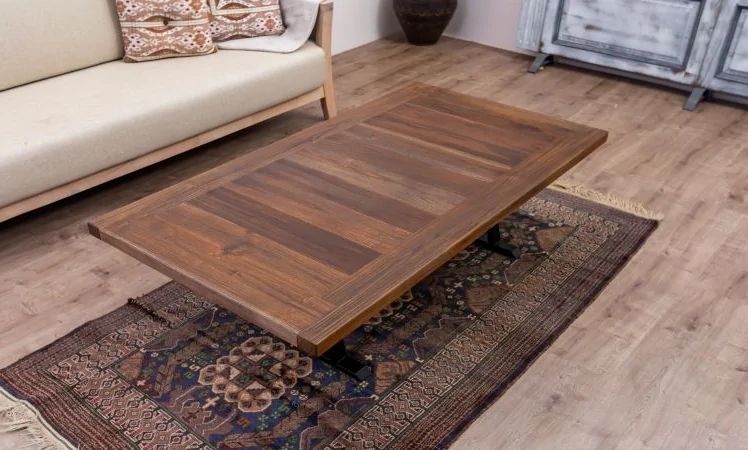 Fashionable Solid Teak Wood Coffee Tables With Regard To Custom Build Your Own Coffee Table: 2” Teak Wood Slab W/ A Frame (View 8 of 20)