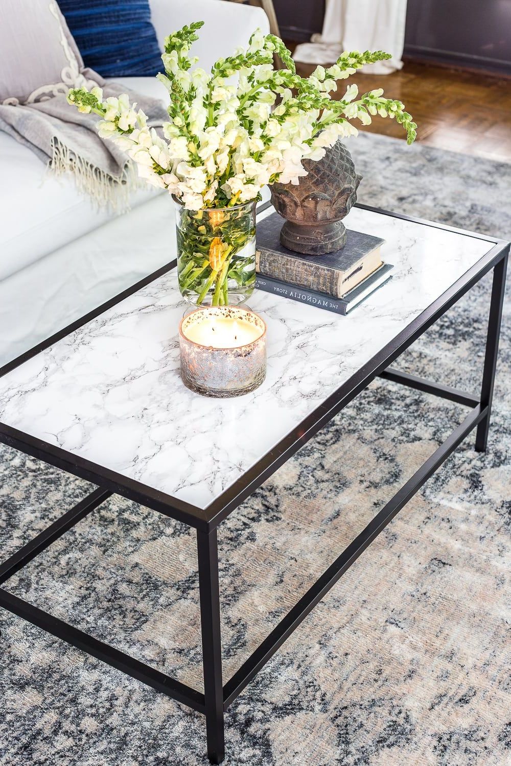 Faux Marble Top Coffee Table (View 8 of 20)