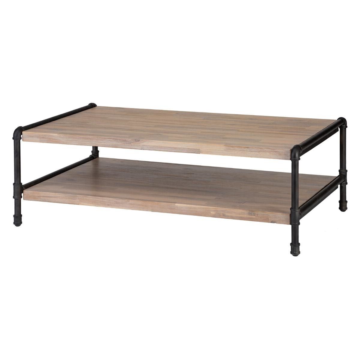 Favorite Acacia Wood Coffee Tables Intended For Siam Coffee Table, Iron & Acacia Wood – Atmosphera, Cr (View 8 of 20)