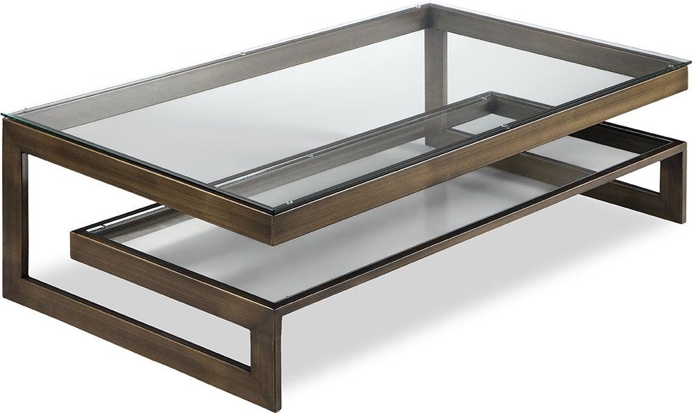 Favorite Bronze Metal Coffee Tables Throughout Ziggi Coffee Table Bronze Steel & Glass (View 12 of 20)