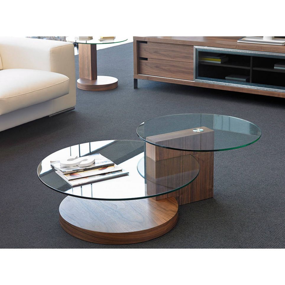 Furniture Industry – 2019 Le607 A Walnut Wood And Tempered Glass Co Intended For Well Liked Tempered Glass Coffee Tables (View 5 of 20)