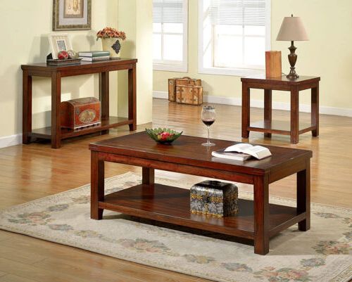 Furniture Of America Estell Cherry End Table/sofa Table/coffee Table Dark  Cherry (View 17 of 20)