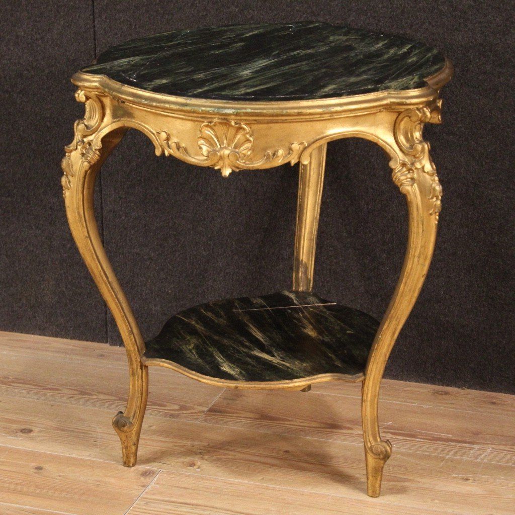Gilded And Lacquered Faux Marble Living Room Coffee Table – Low Table For Latest Faux Marble Top Coffee Tables (View 11 of 20)