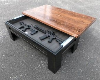 Hidden Compartment Coffee Table – Etsy With Regard To 2020 Coffee Tables With Compartment (View 5 of 20)