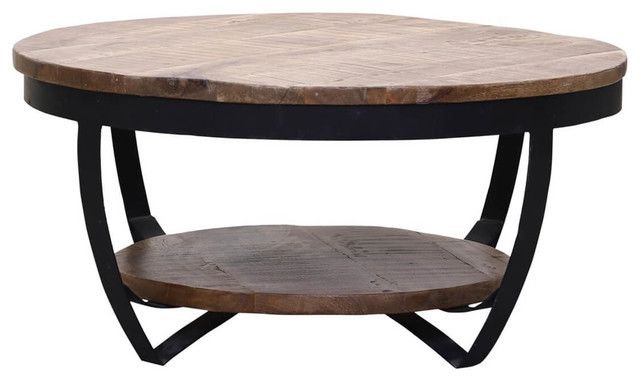 Houzz In Latest Round Industrial Coffee Tables (View 15 of 20)
