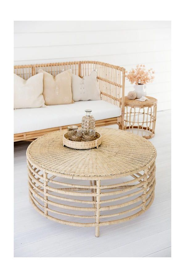 Intan Rattan Round Coffee Table, 100cm (View 4 of 20)