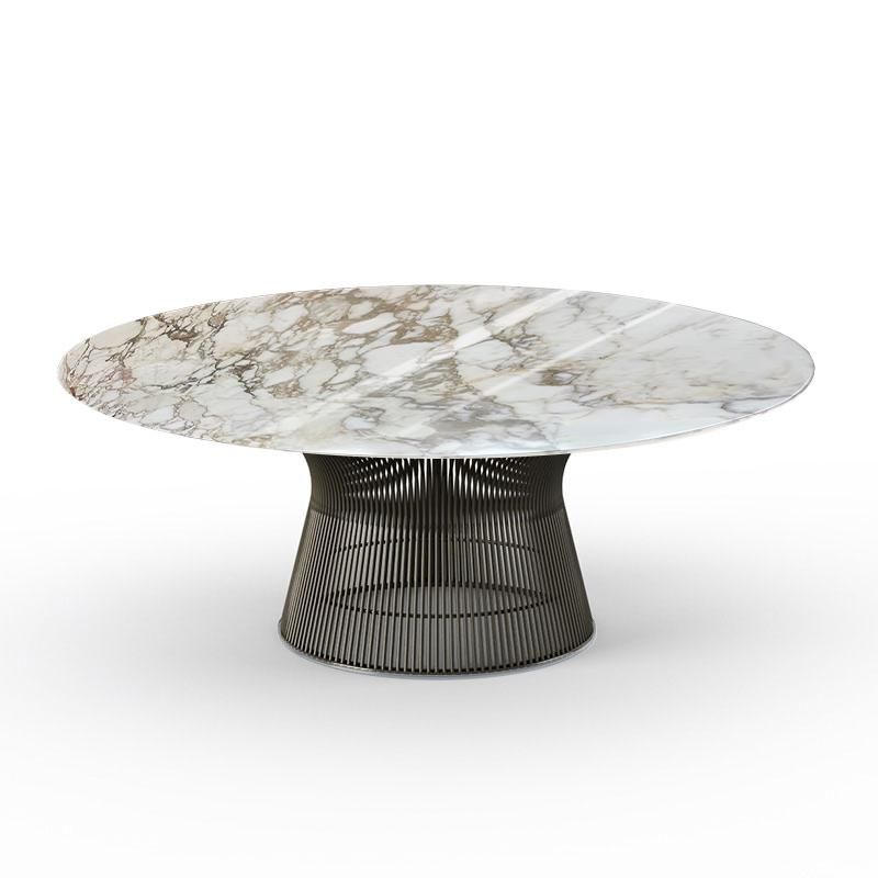 Knoll Round Coffee Table Platner Ø 107 X H 38,5 Cm (bronze / Calacatta –  Metal / Marble) – Myareadesign (View 15 of 20)