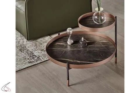 Latest Wood Rotating Tray Coffee Tables For Planet Round Coffee Table With Double Rotating Tray (View 3 of 20)
