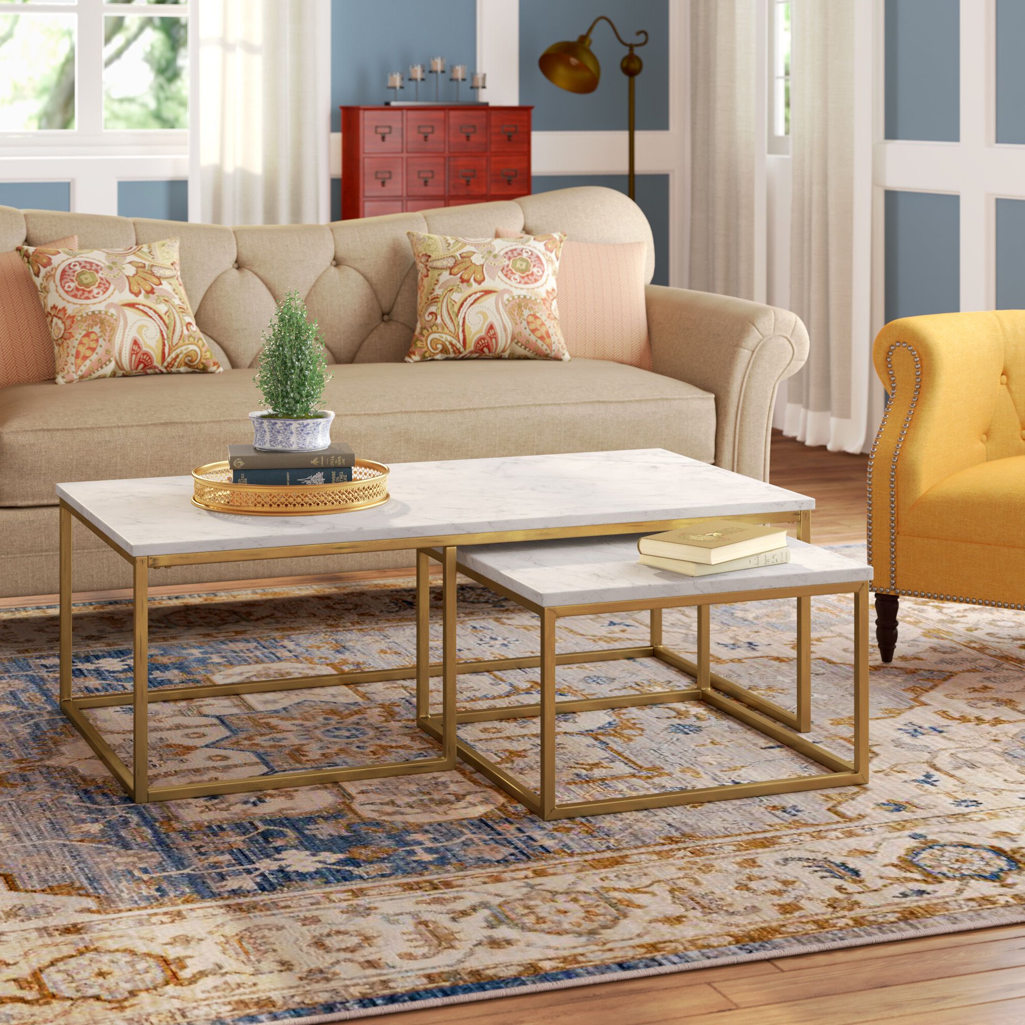 Marble And Gold Coffee Table – Ideas On Foter Pertaining To 2019 2 Piece Coffee Tables (Gallery 20 of 20)