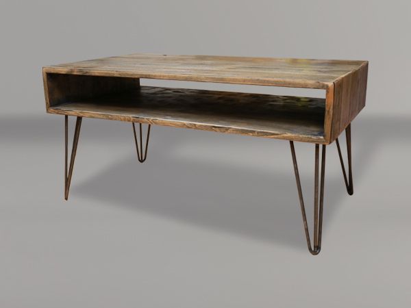Melrose Open Shelf Coffee Table With Hairpin Legs – Appleton Furniture  Design Center // Intended For Most Up To Date Open Shelf Coffee Tables (View 14 of 20)
