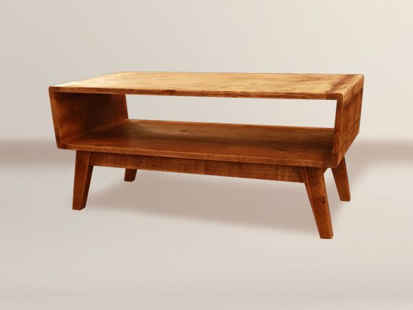 Melrose Open Shelf Coffee Table With Wood Legs – Appleton Furniture Design  Center // Intended For Preferred Open Shelf Coffee Tables (Gallery 19 of 20)