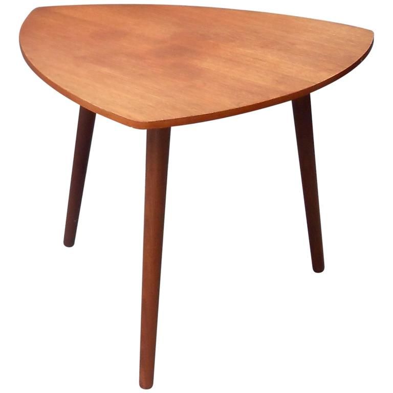 Most Current Caramalized Coffee Tables Regarding Danish Mid Century Triangular Guitar Pick Shaped Teak Coffee Table, Circa  1960 At 1stdibs (View 16 of 20)