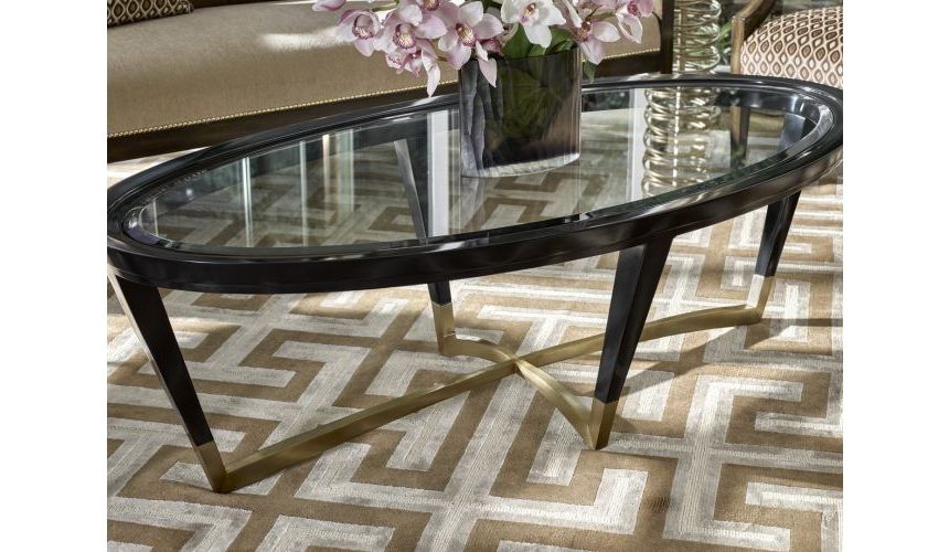 Most Current Glass Oval Coffee Tables In Oval Coffee Table With A Glass Insert Top (View 7 of 20)