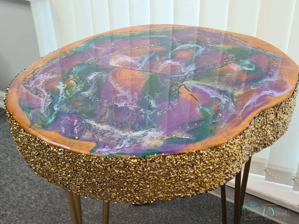 Most Current Resin Coffee Tables With Wood + Resin Coffee Table, Side Table (View 18 of 20)