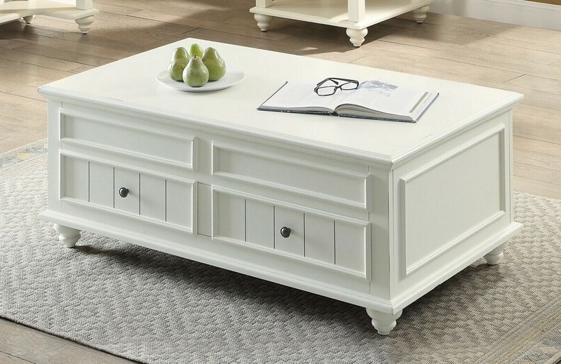 Most Popular White Storage Coffee Tables Within Acme 83325 Rosecliff Heights Lomas Natesa White Washed Finish Wood Lift Top Coffee  Table With Storage (View 15 of 20)