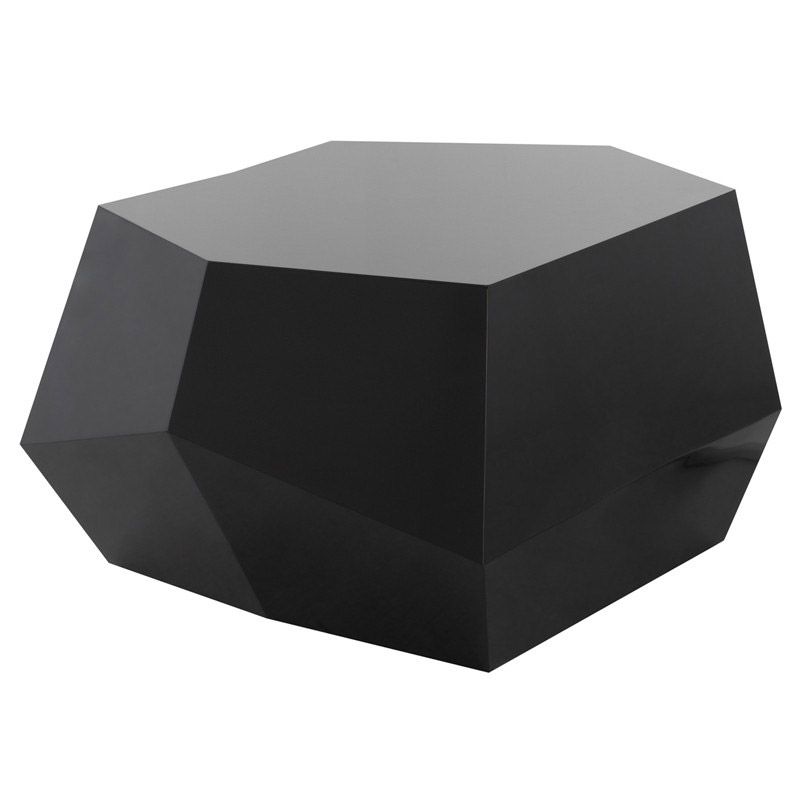 Most Recently Released Modern Geometric Coffee Tables In Gio Black Lacquered Modern Coffee Tablenuevo (View 5 of 20)