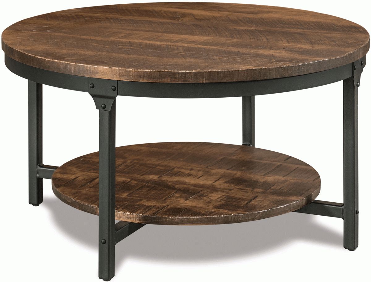 [%most Recently Released Rustic Round Coffee Tables With Regard To Up To 33% Off Houston 38" Round Rustic Coffee Table In Brown Maple – Amish  Outlet Store|up To 33% Off Houston 38" Round Rustic Coffee Table In Brown Maple – Amish  Outlet Store Regarding Well Known Rustic Round Coffee Tables%] (View 6 of 20)