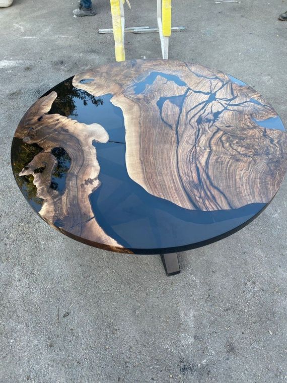 Most Up To Date Resin Coffee Tables In Epoxy Resin Coffee Table Custom 40 Diameter Round Table – Etsy Italia (View 2 of 20)