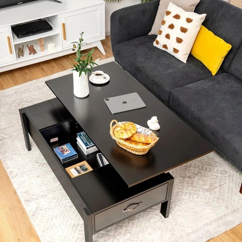 Newest Coffee Tables With Compartment Within 47 Inch Modern Lift Top Coffee Table Hidden Compartment Drawer Waterproof  High Quality Mdf Multipurpose Living Room Coffee Table – Coffee Tables –  Aliexpress (View 7 of 20)