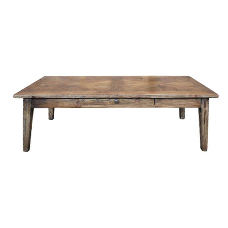 Newest Reclaimed Elm Wood Coffee Tables For Auberge Parquetry Reclaimed Elm Timber Coffee Table, 135cm (View 13 of 20)