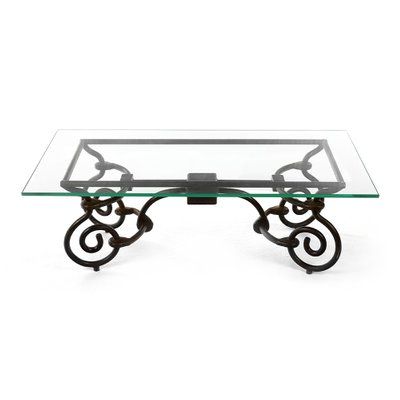 Popular Iron Coffee Tables Regarding Vintage Iron Coffee Table With Glass Top For Sale At Pamono (View 10 of 20)