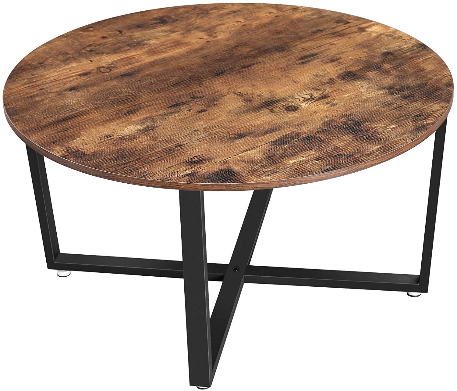 Popular Round Industrial Coffee Tables Regarding Round Coffee Table Industrial Style Cocktail Table,durable Metal Frame,easy  To Assemble For Living Room,rustic Brown – Buy Modern Drum Style Coffee  Table,circular Shape Coffee Table,living Room Wood Coffee Tables Product On  Alibaba (View 5 of 20)