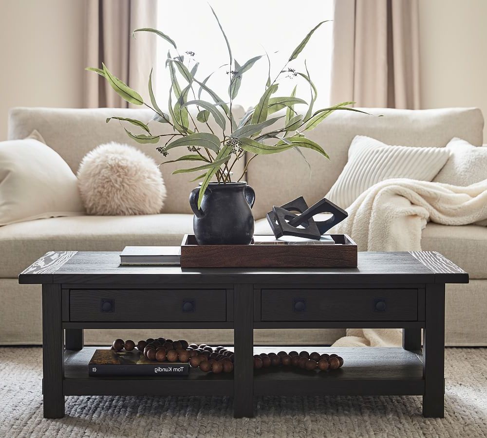 Pottery Barn Within Well Liked Oak Espresso Coffee Tables (View 7 of 20)