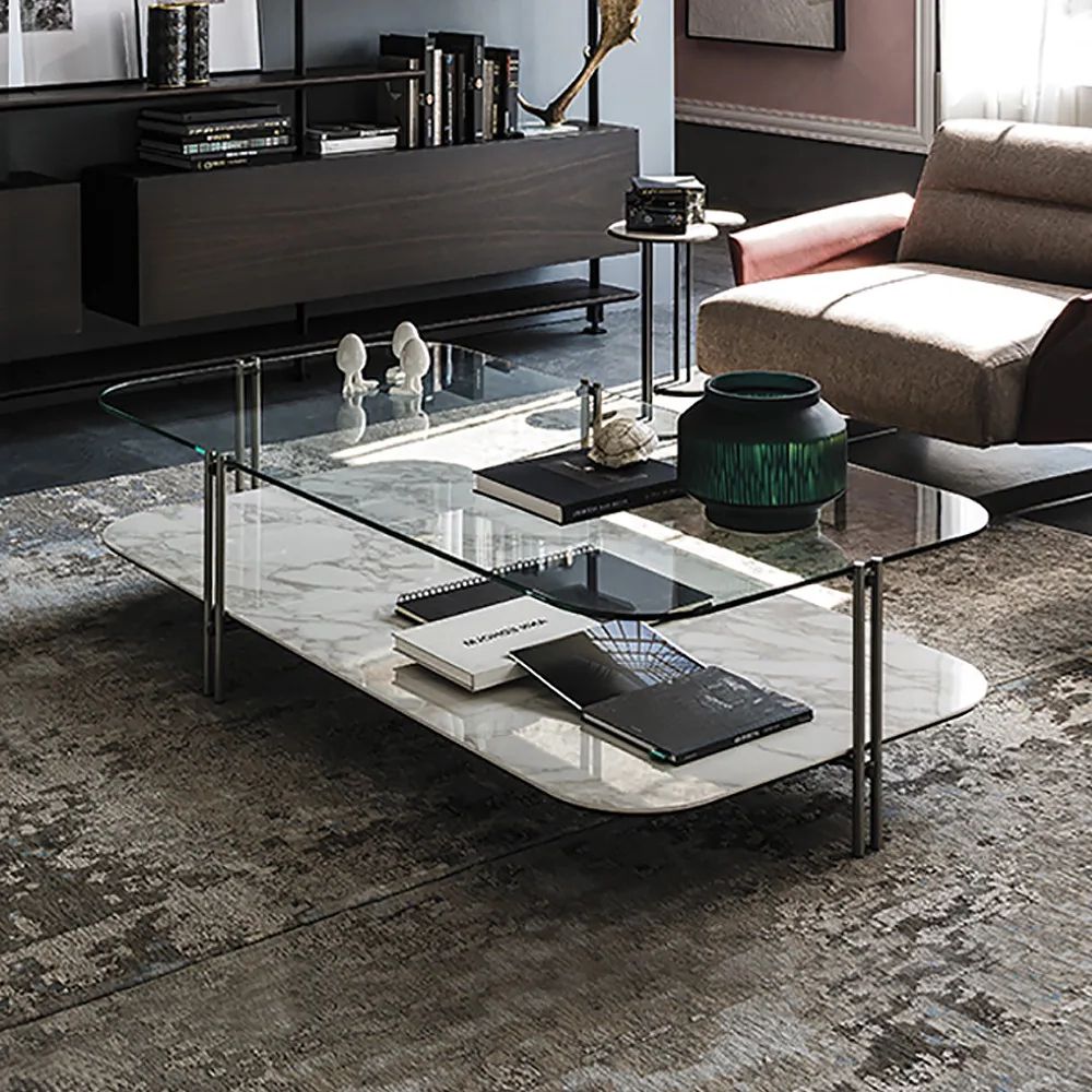 Preferred Glass Open Shelf Coffee Tables With  (View 7 of 20)