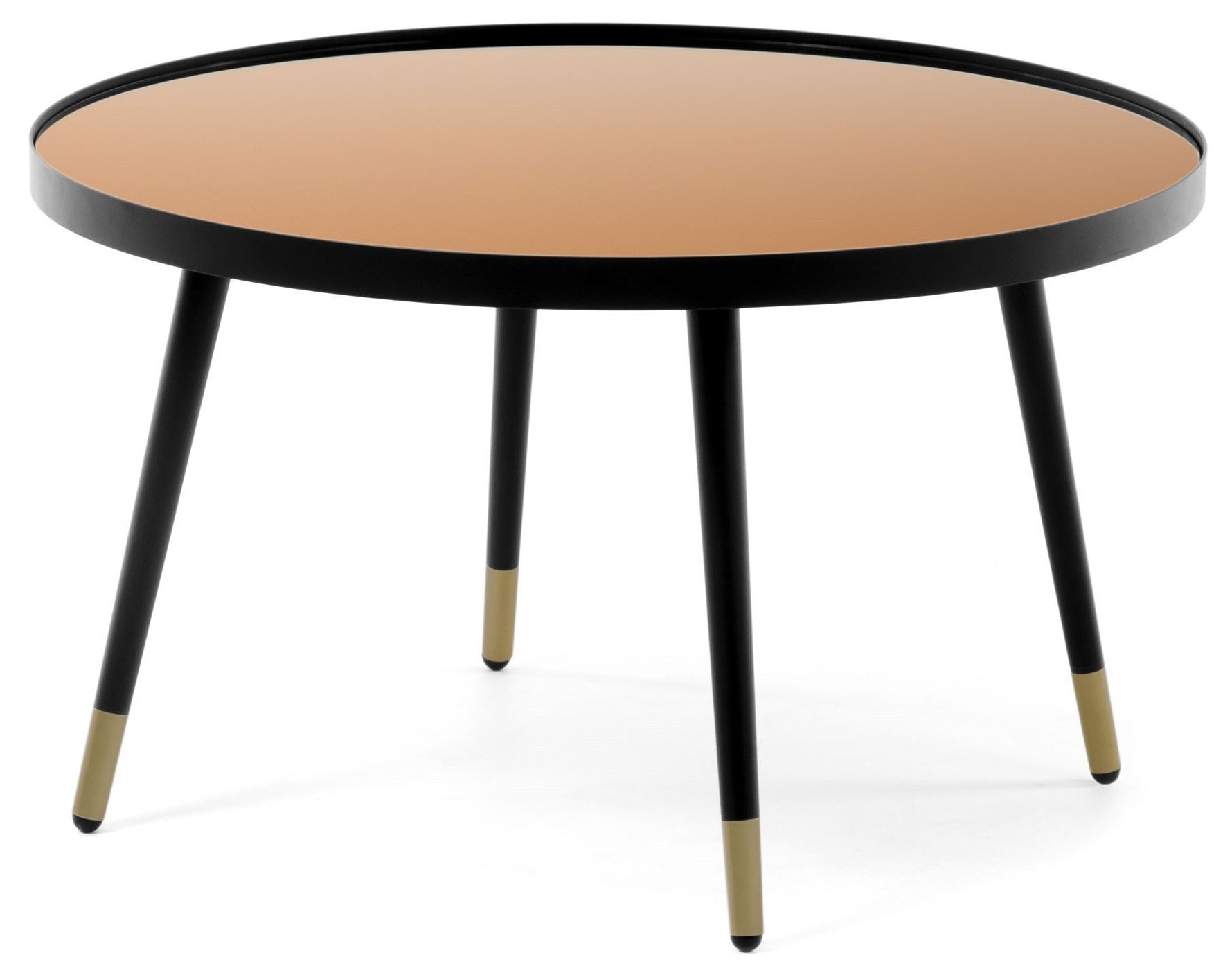 Preferred Tempered Glass Top Coffee Tables Inside Daila Diam 80 Cm Round In Metal And Tempered Glass Top Home Design Coffee  Table (View 2 of 20)