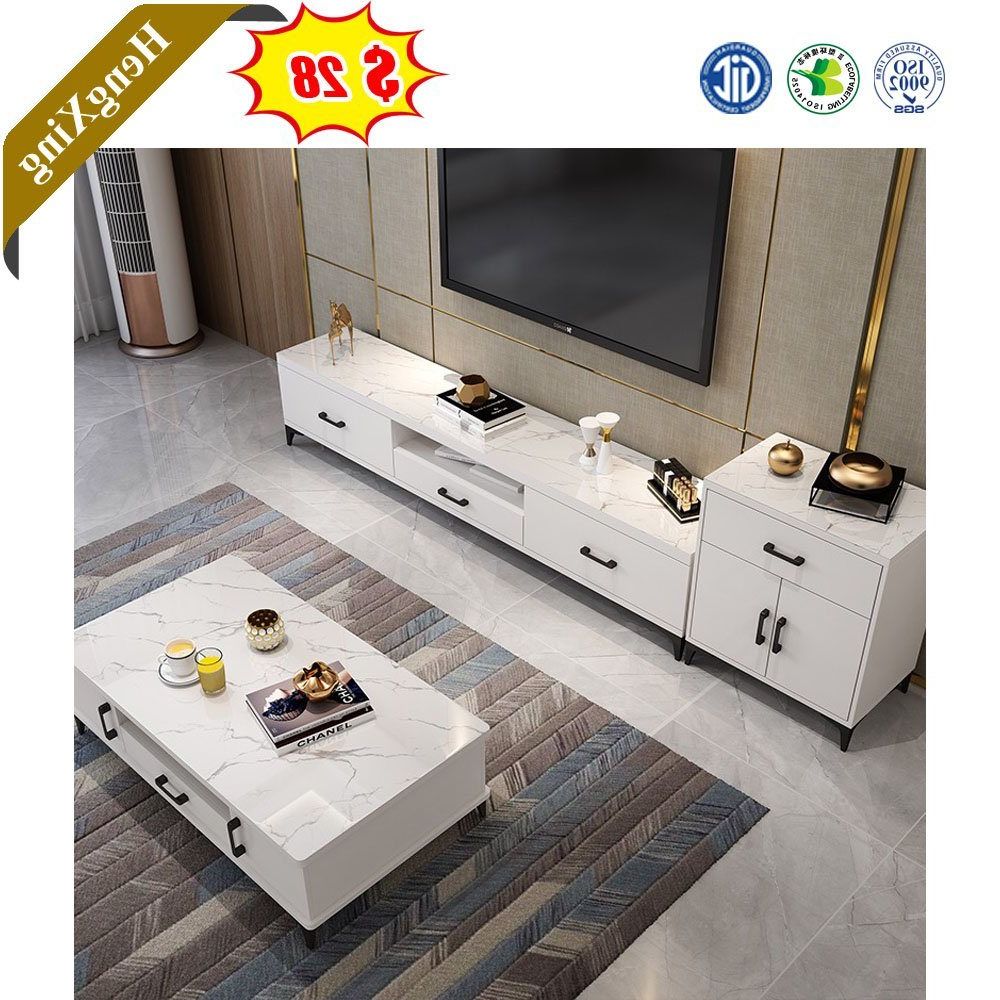 Recent Marble Melamine Coffee Tables Intended For White Color Marble Surface Wooden Living Room Coffee Table Melamine  Laminated Tv Stand – China Coffee Table And Tv Cabinets (View 12 of 20)