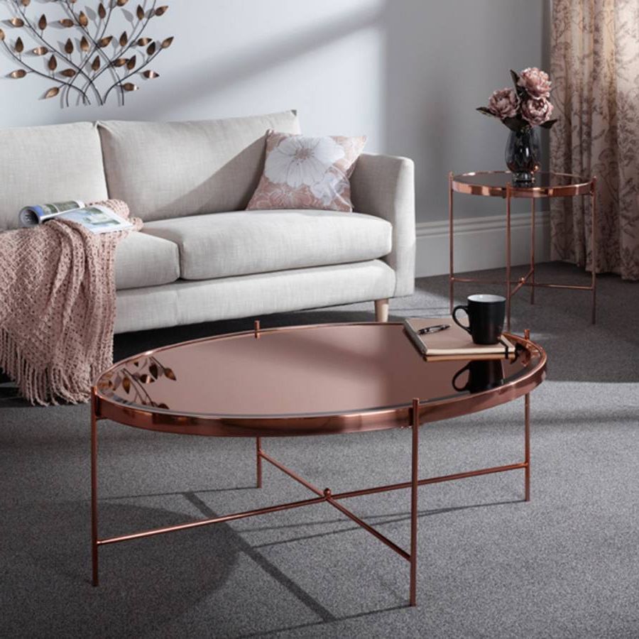 Rose Gold Taurus Occasional Coffee Tables – Brandalley Within Newest Rose Gold Coffee Tables (View 4 of 20)