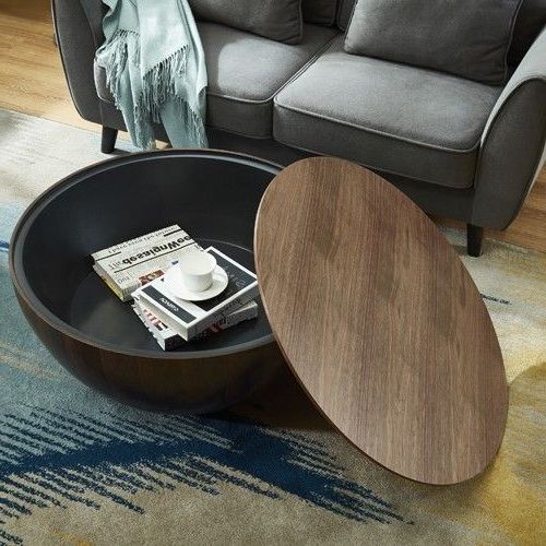 Round Drum Coffee Table, Drum Coffee Table, Coffee Table With Storage With Regard To Current Drum Shaped Coffee Tables (View 13 of 20)