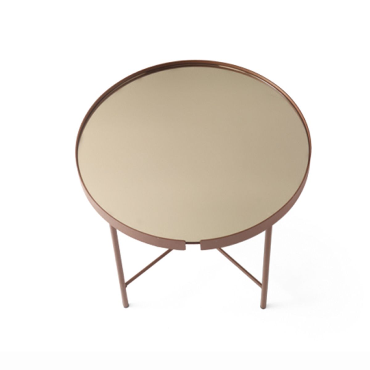 Round Metal Coffee Table With Bronze Glass And Base Corten Chris 60 Throughout Trendy Bronze Metal Coffee Tables (View 16 of 20)